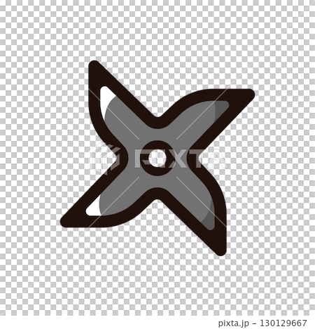 手裡劍插圖圖示（日式、傳統文化、日本文化素材） 130129667