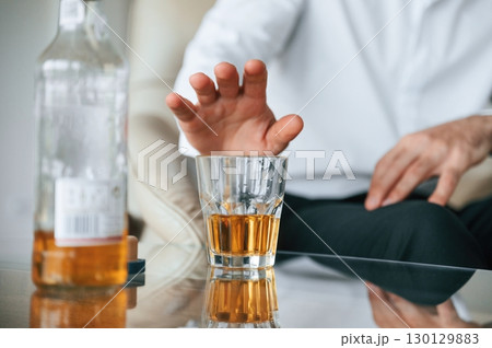 Man is rejected alcohol. No more drinking 130129883