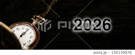 vintage pocket watch New Year 2026. old watch new year background. passing of time 2026 concept. 2026 number time passing. black background old pocket watch vintage pocket watch New Year 2026. old watch new year background. passing of time 2026 concept. 2026 number time passing. black background old pocket watch 130130076