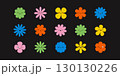 Bright cartoon flower characters showing a full range of emotions. Minimal and modern, this decorative set adds personality to nature-inspired graphic design. 130130226