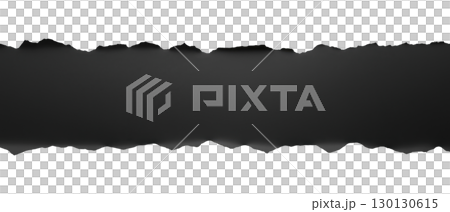 Black Torn Paper Ribbon 130130615