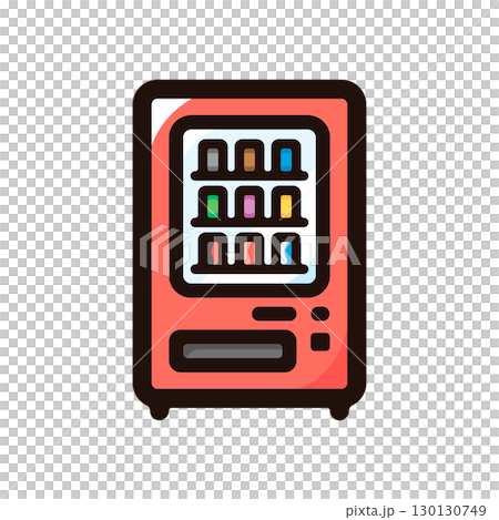 自動販賣機插圖圖示（飲料、現代文化、日本文化材料） 130130749