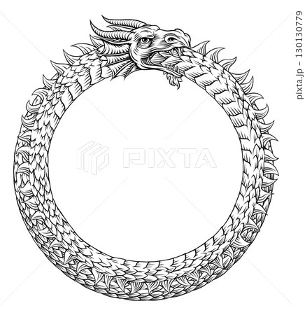 Ouroboros Circle Dragon Eating Circular Tail Ouroboros Circle Dragon Eating Circular Tail 130130779