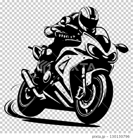 motorcycle rider silhouette icon 130130796