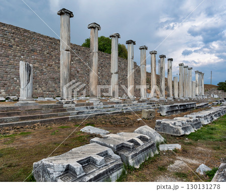 Ancient Columns and Ruins of Asklepion, Pergamon, Bergama, Turkey Ancient Columns and Ruins of Asklepion, Pergamon, Bergama, Turkey 130131278