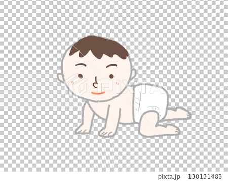 Illustration of a babbling baby Illustration of a babbling baby 130131483