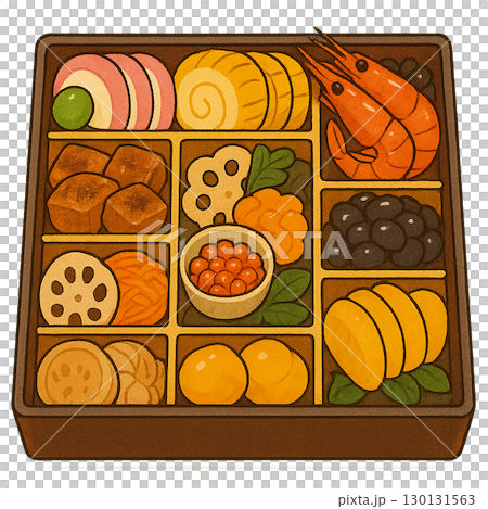 新年食物插畫 新年食物插畫 130131563