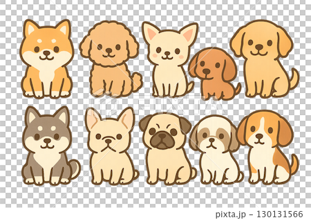 可愛い 犬 イラストセット 130131566