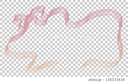 アンティークな手書きのリボン_グリーティングカード、お祝い、メッセージ 130131616