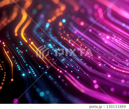 Colorful digital abstract waves with glowing light effects. Colorful digital abstract waves with glowing light effects. 130131869