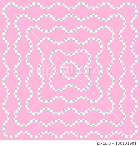 数珠繋ぎのウェーブ 幾何学模様 背景素材 シンプルな壁紙 ピンク 数珠繋ぎのウェーブ 幾何学模様 背景素材 シンプルな壁紙 ピンク 130131901