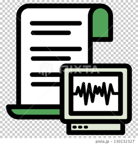 Illustration icon material: Medical file 252 130132327