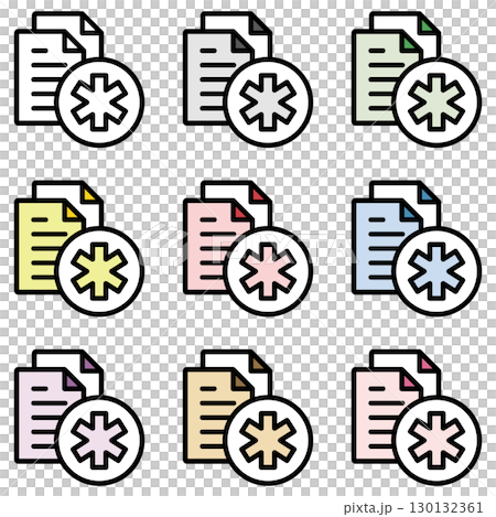 イラストアイコン素材セット：医療ファイル270 130132361