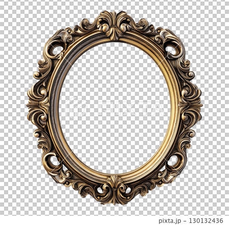 Vintage Oval Gold Frame Vintage Oval Gold Frame 130132436