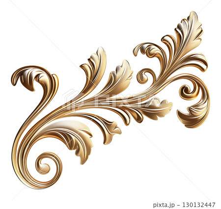 Golden Scrollwork Flourish 130132447