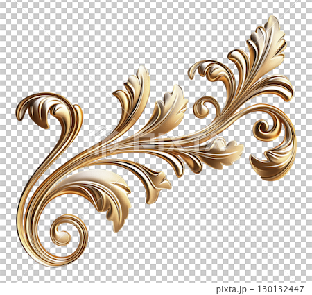 Golden Scrollwork Flourish 130132447