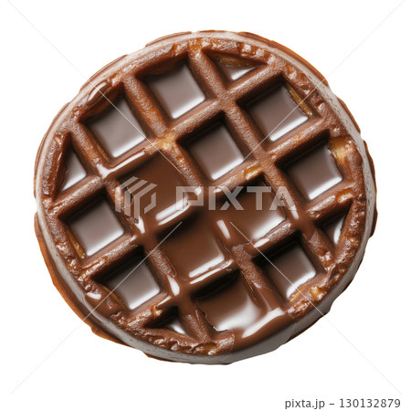 Round Chocolate Waffle 130132879