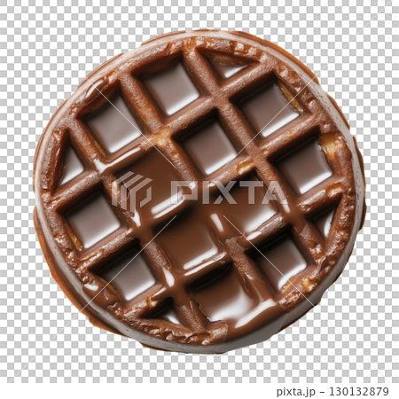 Round Chocolate Waffle 130132879