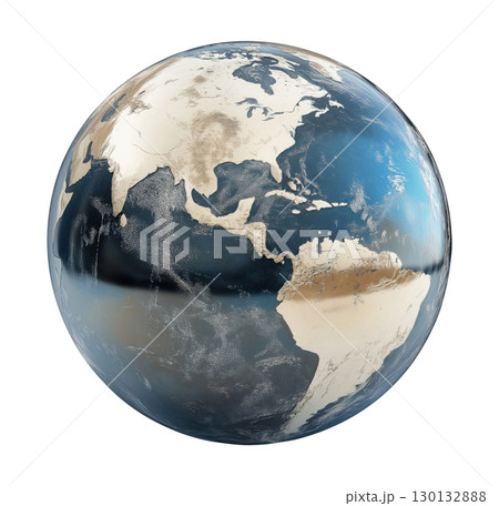 Metallic earth globe Metallic earth globe 130132888