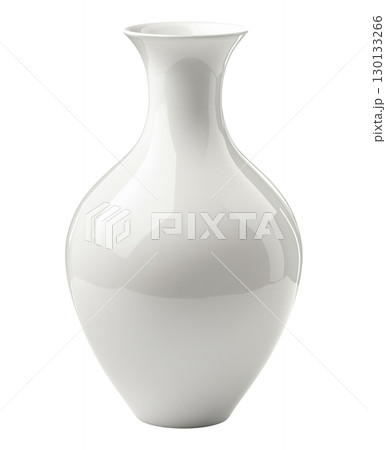 Elegant White Ceramic Vase 130133266