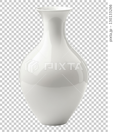 Elegant White Ceramic Vase 130133266