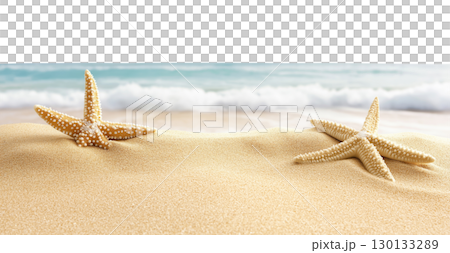 Starfish on Beach Shore 130133289