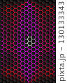 Neon Hexagon Honeycomb Futuristic Technology Pattern Background. 130133343