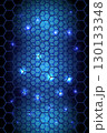 Neon Hexagon Honeycomb Futuristic Technology Pattern Background. 130133348