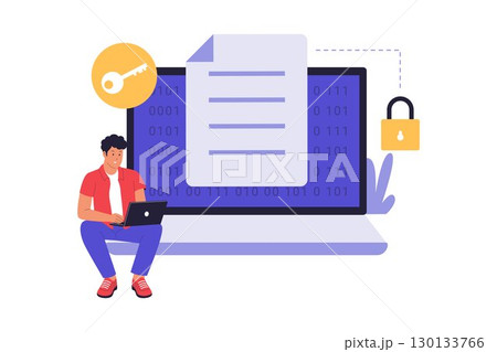Data Encryption and Privacy Illustration Data Encryption and Privacy Illustration 130133766