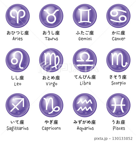 12星座のアイコンセット 130133852
