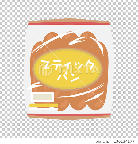 袋子裡的麵包棒插圖 袋子裡的麵包棒插圖 130134177