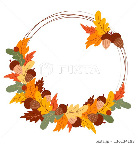 Cozy seasonal fall template vector graphics 130134185