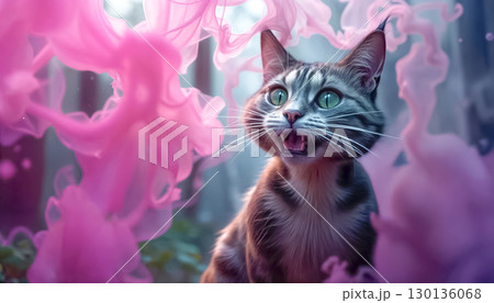 The Cheshire Cat in the Enchanted Forest, from Alice in Wonderland 130136068