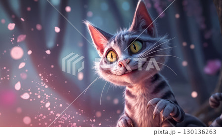The Cheshire Cat in the Enchanted Forest, from Alice in Wonderland The Cheshire Cat in the Enchanted Forest, from Alice in Wonderland 130136263