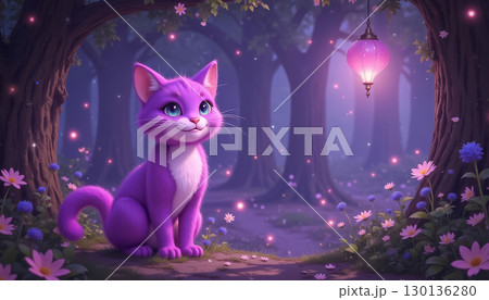 The Cheshire Cat in the Enchanted Forest, from Alice in Wonderland 130136280