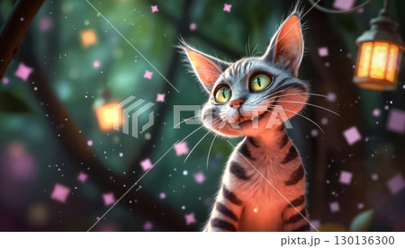 The Cheshire Cat in the Enchanted Forest, from Alice in Wonderland The Cheshire Cat in the Enchanted Forest, from Alice in Wonderland 130136300