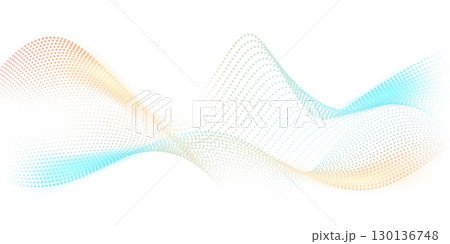 Abstract technology particle wave background. Modern design vector illustration. 130136748