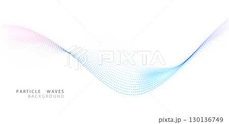 Abstract technology particle wave background. Modern design vector illustration. 130136749
