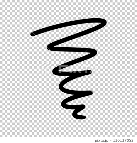 悩みや不満のイメージ。もやもやした気持ちやストレスを感じた感情のアイコンイラスト。手書きの線で描かれ 130137052