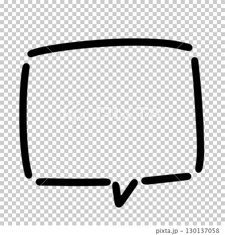 Hand-drawn cute speech bubble vector illustration. Comic speech bubble that looks like it was drawn with a pen. Hand-drawn cute speech bubble vector illustration. Comic speech bubble that looks like it was drawn with a pen. 130137058
