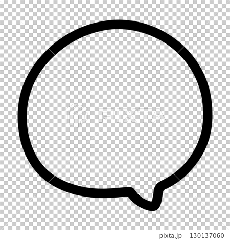 Hand-drawn cute speech bubble vector illustration. Comic speech bubble that looks like it was drawn with a pen. Hand-drawn cute speech bubble vector illustration. Comic speech bubble that looks like it was drawn with a pen. 130137060