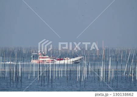 大牟田市 有明海 海苔畑、 大牟田市 有明海 海苔畑、 130138662