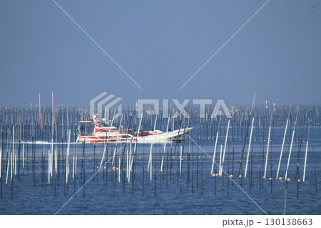大牟田市 有明海 海苔畑、 大牟田市 有明海 海苔畑、 130138663