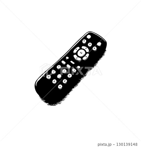 Elegant monochrome remote control device illustration for modern technology design 130139148