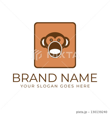 Creative design of elegant monkey head logo Creative design of elegant monkey head logo 130139240