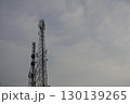 telecommunication tower with blue sky 130139265