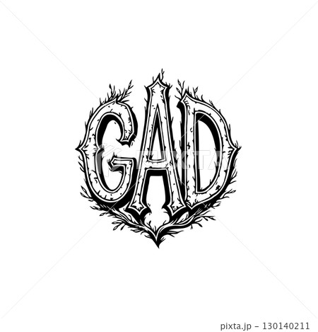 Ornate GAD Initialism Logo Featuring Floral Accents in a Vintage-Inspired Design Ornate GAD Initialism Logo Featuring Floral Accents in a Vintage-Inspired Design 130140211