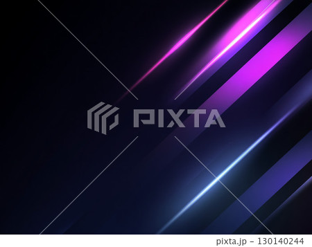 紫の光の筋が差し込むダークな抽象背景 130140244