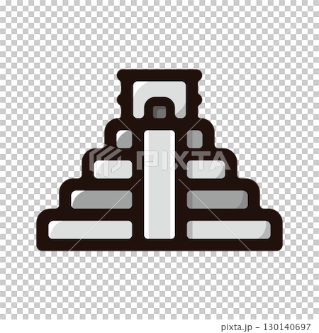 瑪雅遺址插圖圖示（拉丁美洲、瑪雅文明、墨西哥素材） 130140697