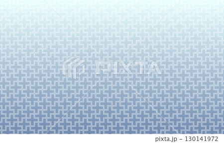 青いグラデーションがかった4重に重なった十字繋ぎ模様のパターン背景 130141972